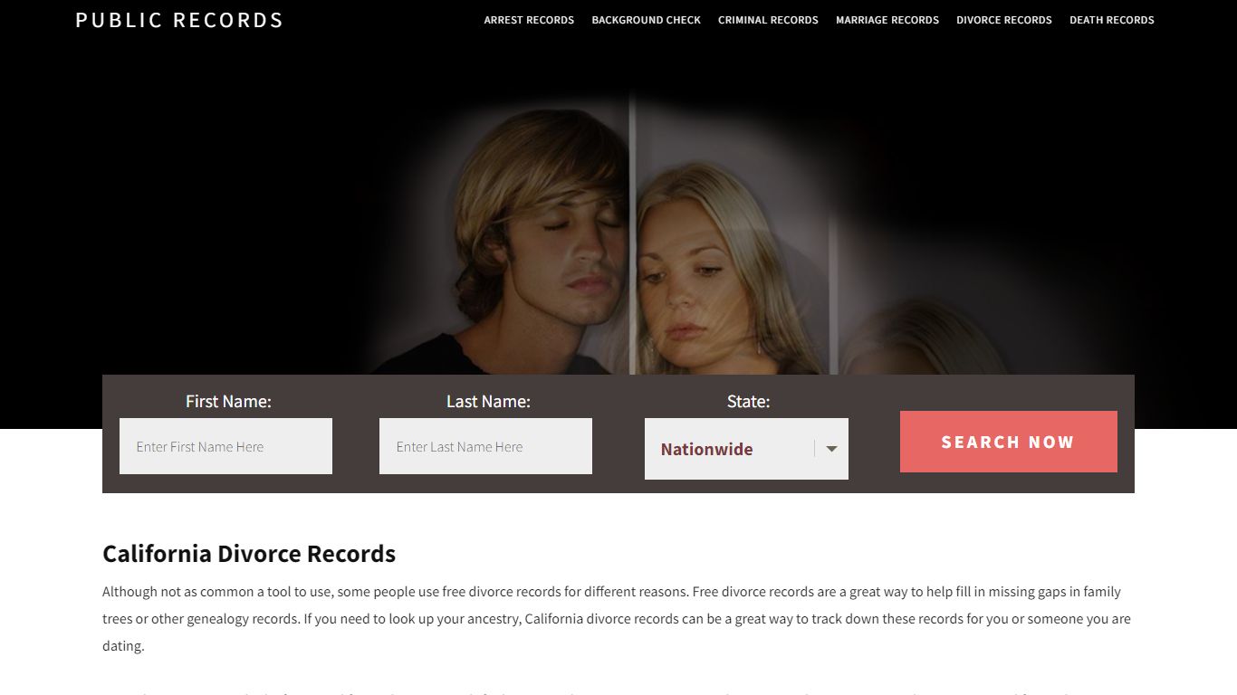 California Divorce Records | Enter Name and Search. 14Days Free